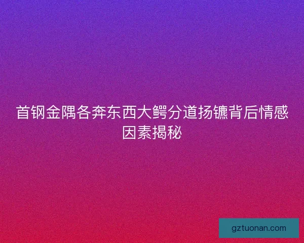 首钢金隅各奔东西大鳄分道扬镳背后情感因素揭秘